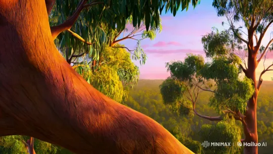 Dawn in the Eucalyptus Forest: A Koala's Gentle Climb – AI Generated Video | Hailuo AI