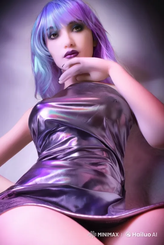 Vibrant Woman in Metallic Dress Brushes Hair – AI Generated Video | Hailuo AI
