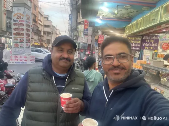 Friends Embrace Amidst Bustling Street Life – AI Generated Video | Hailuo AI