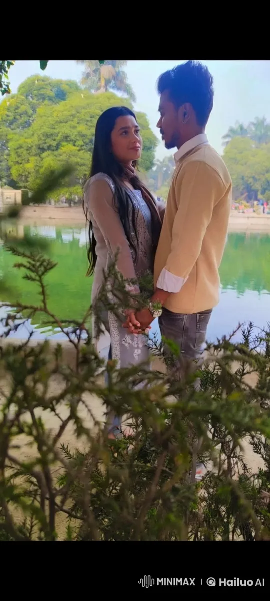Couples' Intimate Moment by a Serene Pond – AI Generated Video | Hailuo AI