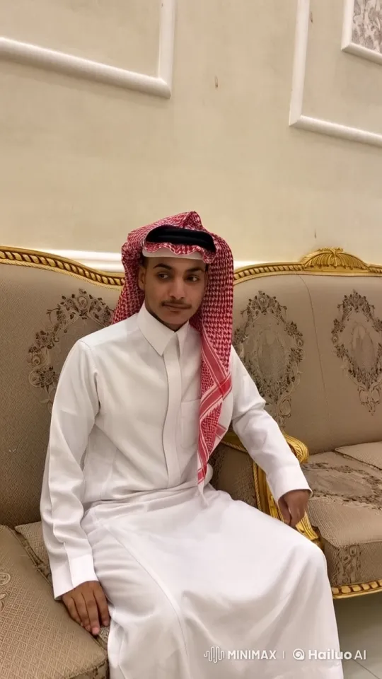 Middle Eastern Man Relaxing on Luxurious Couch – AI Generated Video | Hailuo AI