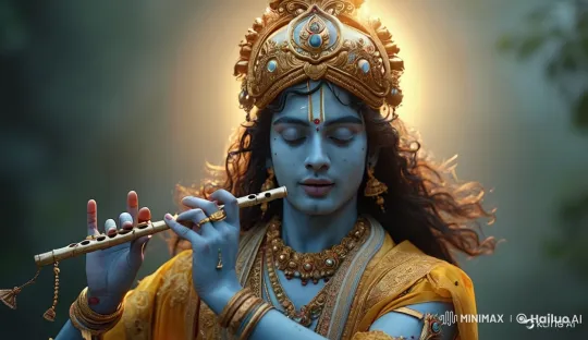 Golden Figure Plays Flute in Mystical Dance – AI Generated Video | Hailuo AI
