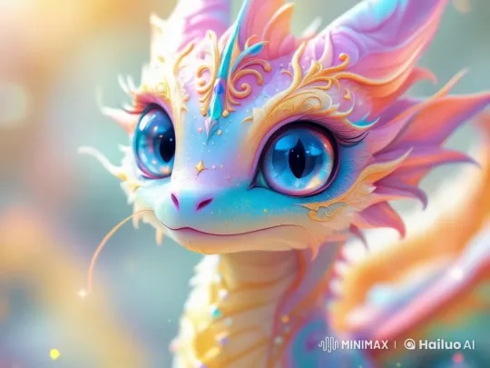Live2D Animation: Adorable Dragon with Expressive Eyes – AI Generated Video | Hailuo AI