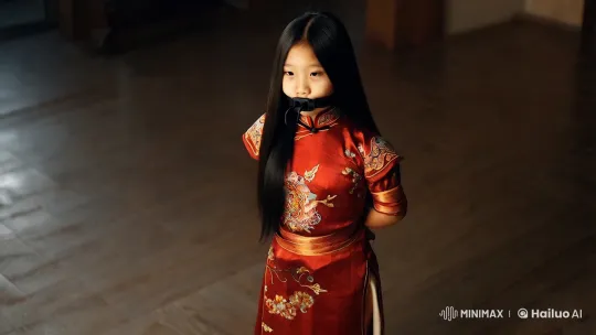 Asian Girl in Traditional Dress: A Cinematic Portrait – AI Generated Video | Hailuo AI
