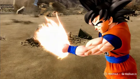 Goku Unleashes Kamehameha Wave in Cinematic Scene – AI Generated Video | Hailuo AI