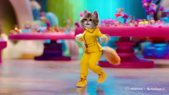 Anthropomorphic Cat Dances in Vivid Setting – AI Generated Video | Hailuo AI