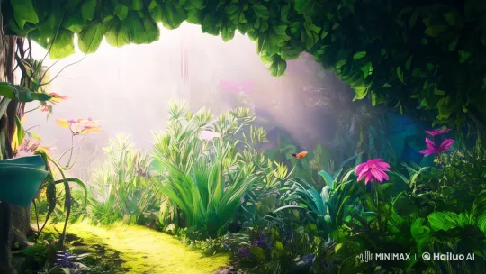 Boy's Magical Journey Through Enchanted Jungle – AI Generated Video | Hailuo AI