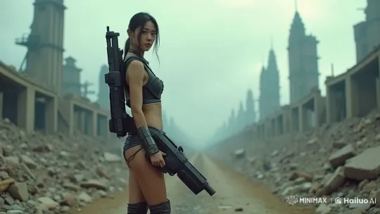 Post-Apocalyptic Warrior: Determined Stand – AI Generated Video | Hailuo AI