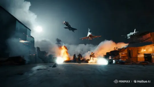 Intense Futuristic Battlefield Dash Cam POV – AI Generated Video | Hailuo AI