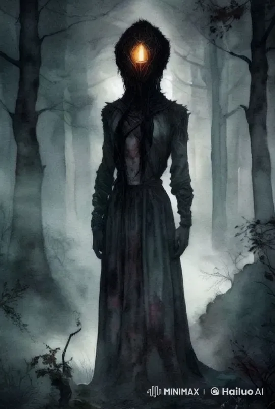 Eerie Monster Haunts Dark, Misty Forest – AI Generated Video | Hailuo AI