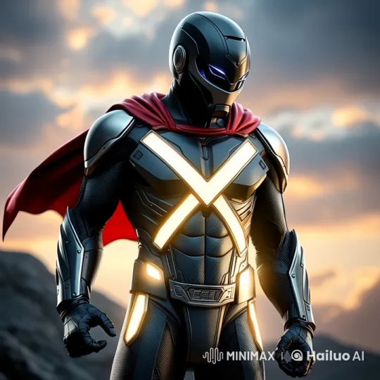 Live2D Animated Superhero in Dramatic Sunset Scene – AI Generated Video | Hailuo AI