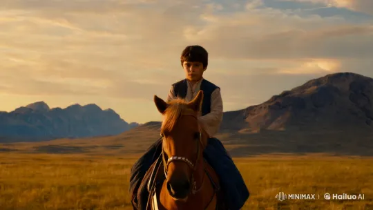 Aesthetic Portrait of a Young Kazakh Boy in Pastoral Setting – AI Generated Video | Hailuo AI