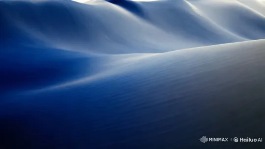 Abstract Aesthetic: Tranquil Blue and Silver Motion Loop – AI Generated Video | Hailuo AI