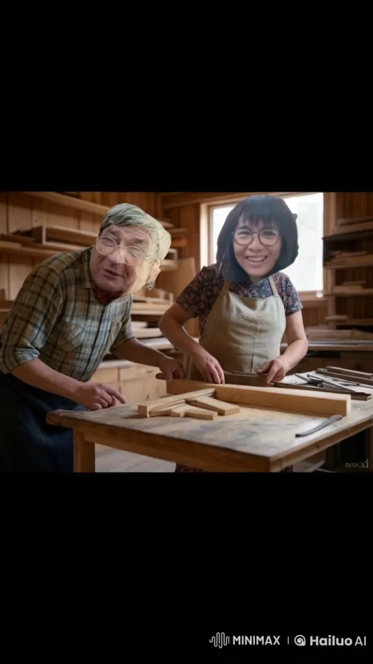 Woodworking Dispute in Cozy Workshop – AI Generated Video | Hailuo AI