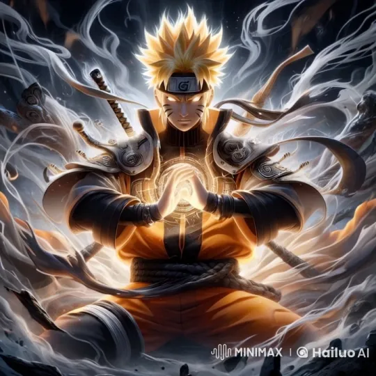 Warrior Releases Chakra Amidst Swirling Mystic Energy – AI Generated Video | Hailuo AI