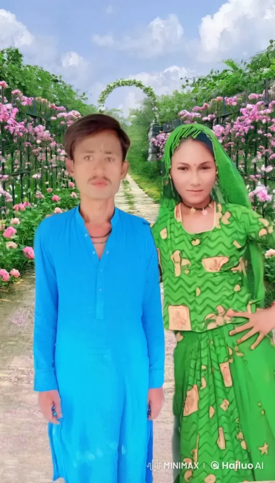 Traditional Attire and Serene Garden Beauty – AI Generated Video | Hailuo AI