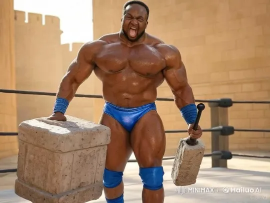 Bodybuilder Showcases Strength with Heavy Weights – AI Generated Video | Hailuo AI