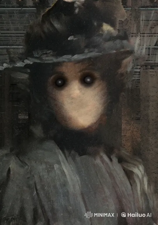 Coquettish Figure in Dark Setting with Graceful Head Turn – AI Generated Video | Hailuo AI
