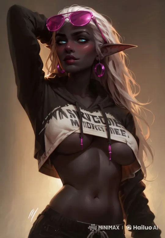 Drow Elf Woman Dancing Gracefully in Live2D Animation – AI Generated Video | Hailuo AI