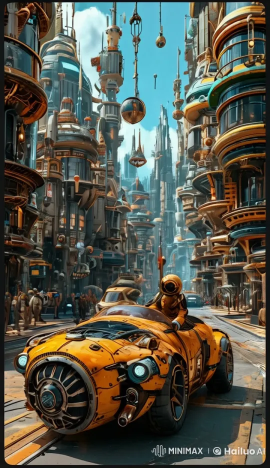 Futuristic Chase Scene in a Dynamic Cityscape – AI Generated Video | Hailuo AI