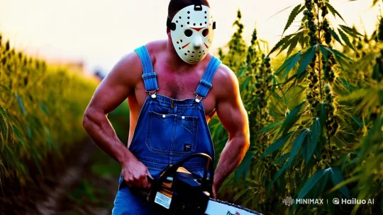 Violent Act in Serene Hemp Plantation with Aesthetic Camera Work – AI Generated Video | Hailuo AI