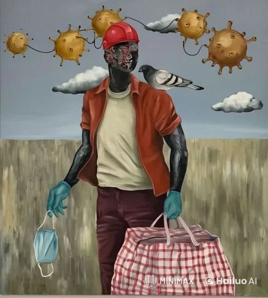 Mechanical Man Journeys Through Desert with Pigeon – AI Generated Video | Hailuo AI