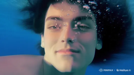 Enchanting Young Man in Serene Underwater Scene – AI Generated Video | Hailuo AI