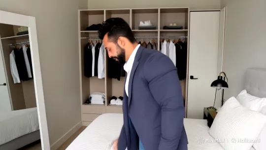 Mid-30s Man Prepares in Modern Bedroom – AI Generated Video | Hailuo AI