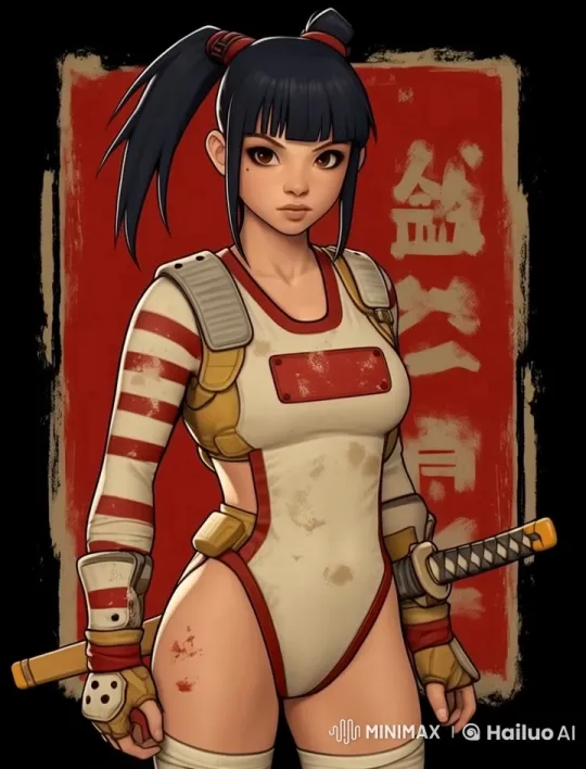 Female Warrior in Combat Gear, Vigilant Stance with Live2D Animation – AI Generated Video | Hailuo AI