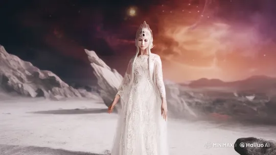 Surreal Sci-Fi Dreamscape: Ethereal Woman in Futuristic Aesthetic – AI Generated Video | Hailuo AI