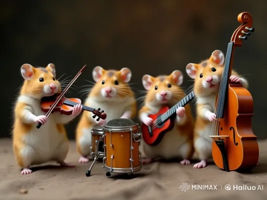 Adorable Hamsters Play Music in Live2D Animation – AI Generated Video | Hailuo AI