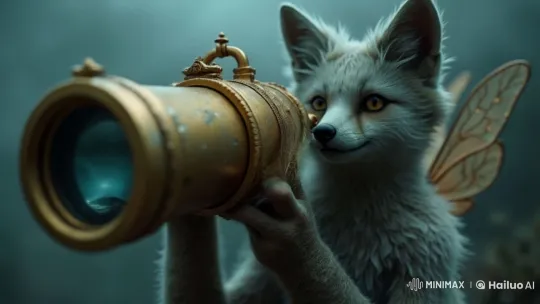 Glitterfox Observes Through Intricate Spyglass in Live2D Animation – AI Generated Video | Hailuo AI