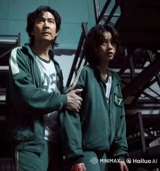 Athletic Duo Shares Tender Moment in Industrial Setting – AI Generated Video | Hailuo AI