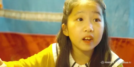 Girl Enjoying Hamburger in Cozy Indoor Setting – AI Generated Video | Hailuo AI
