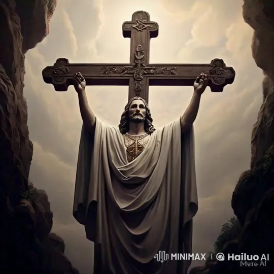Divine Figure in Sacred Light Amidst Ethereal Sky – AI Generated Video | Hailuo AI