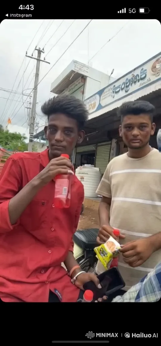 Young Men Share Moment Near Shop – AI Generated Video | Hailuo AI