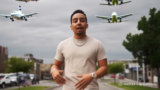 Young Rapper's Dynamic Walkdown in Urban Hip-Hop Video – AI Generated Video | Hailuo AI