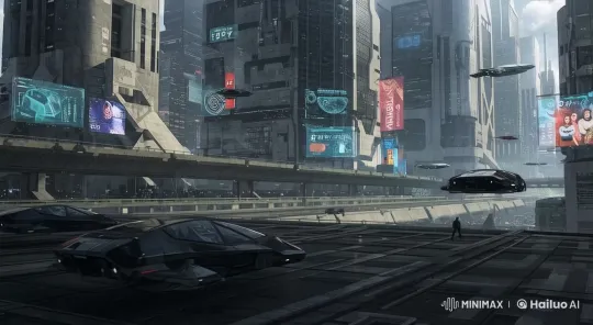 Futuristic Cityscape with Dynamic Highways and Digital Architecture – AI Generated Video | Hailuo AI