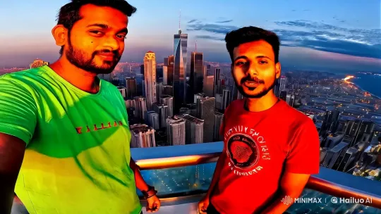 Cityscape Vloggers Capture Skyline Views – AI Generated Video | Hailuo AI