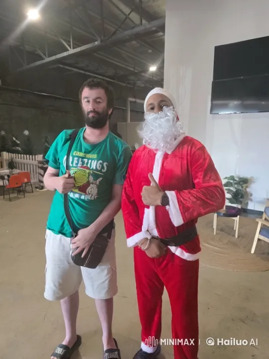 Dwayne Johnson Chases Escaping Santa Amidst Chaos – AI Generated Video | Hailuo AI