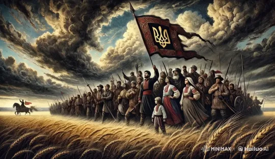 Historical Figures March with Determination in Dramatic Landscape – AI Generated Video | Hailuo AI