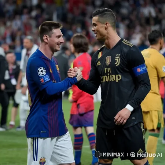 Iconic Soccer Players Show Camaraderie in Handshake – AI Generated Video | Hailuo AI