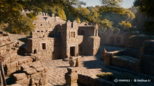 Mason's Artistry and Enigmatic Encounter in Ancient City – AI Generated Video | Hailuo AI