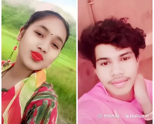 Two Individuals Embrace and Kiss in a Dual-Background Scene – AI Generated Video | Hailuo AI