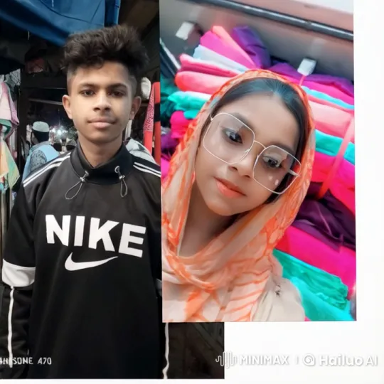 Couple Shares Tender Kiss in Bustling Market and Fabric Store – AI Generated Video | Hailuo AI