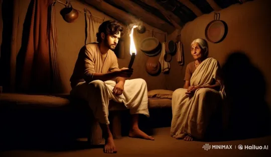 Arjun and Grandmother in Intimate Live2D-Rendered Scene – AI Generated Video | Hailuo AI