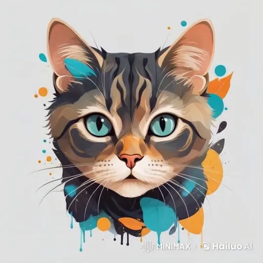 Artistic Cat with Playful Wink and Gentle Smile – AI Generated Video | Hailuo AI