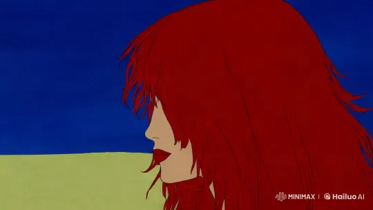 Stylized Animation Focuses on Woman's Red Hair – AI Generated Video | Hailuo AI