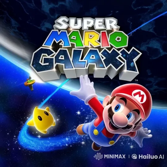 Super Mario Galaxy: Mario's Space Adventure with Star and Asteroid – AI Generated Video | Hailuo AI