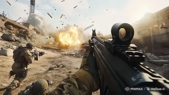 High-Quality Live2D First-Person Shooter Experience – AI Generated Video | Hailuo AI